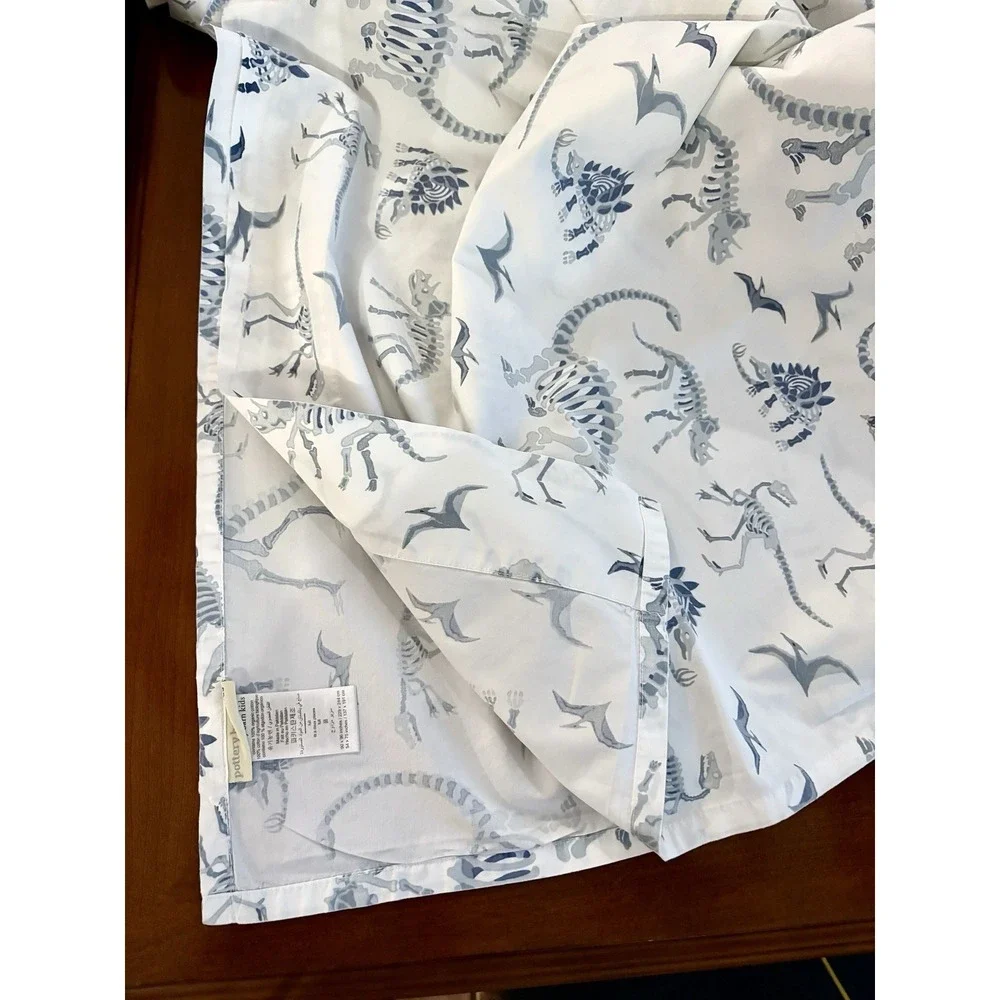 Pottery Barn Kids Full Flat Sheet Dinosaur Bones